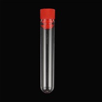 투명 플라스틱 튜브 실험실 용품 10 pcs 12x60mm 둥근 바닥 병 뚜껑 사무실 실험