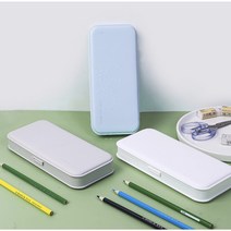 플라스틱 심플 필통 대학생 고등학생 펜슬케이스 필통파우치, 03 화이트