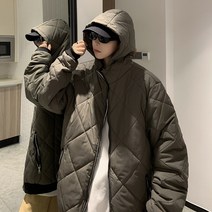 남자 깔깔이 후드 아우터 겨울 데일리 오버핏 빅사이즈 롱 패딩 누빔 점퍼 잠바 코디 쇼핑몰