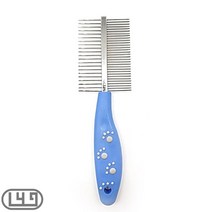 편리 애완견슬리커 털 개빗 작은개 닥스훈트 시바견 로트와일러 양날자루, 상세페이지 참조