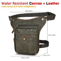 레그백 정품 진짜 가죽 남자 디자인 캐주얼 메신저 Crossbody 슬링 가방 패션 허리 벨트 팩 다리 드롭 전화 파우치 2115, canvas-army green2