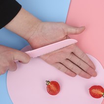 소꿉놀이 유아 안전칼 어린이 칼 요리 어린이집 아동용 플라스틱 무독성 식양처 승인, 보라-중