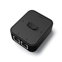 네트워크 스위치 허브 2포트 AB 수동 스위처 인 1 아웃/1 아웃 RJ45 CAT6 이더넷 공유 스위치 박스, 한개옵션0