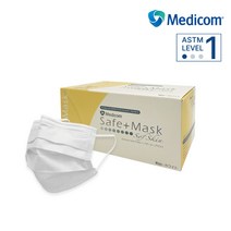 메디컴 세이프마스크 소프스킨 (귀가 편한 이어루프 민간한피부 추천), 50개, 1개입