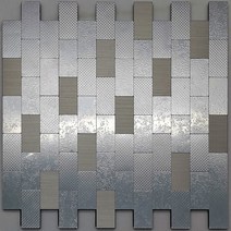 스텐타일 메탈타일 씽크대타일 주방타일 3D 알루미늄 복합 패널 벽 스티커 스테인레스 스틸 자체 접착 주방 방수 모자이크 벽지 30x30cm, 30x30cm 1PCS, 10 MK-10