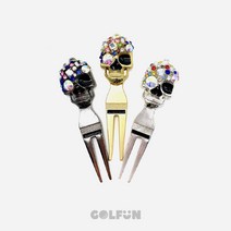 [GOLFUN] 골펀 해적스컬 디봇툴 그린보수기 볼마커, 1. 블랙