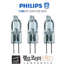 PHILIPS 7388 할로겐램프 6V 20W ESB M30