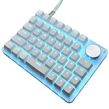 롤 서든 피파 키보드 한손 왼쪽 반쪽 모바일 게임 게이밍, 택옵션, 컬러, G50 노브 키보드 녹색 축(검은색 키 캡)