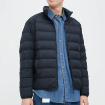 유니클로 남성용 라이트다운 패딩 69 네이비 L