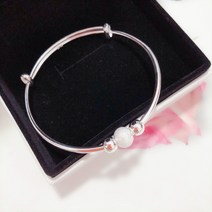 홍콩 정생 스크럽 행운의구슬 슬라이드 순은 s999 타입학생 악세사리 글자새김 여성 선물