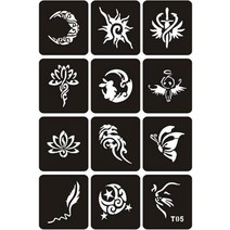 타투헤나도안 재사용 가능한 에어 브러시 스텐실 템플릿 드래곤 플라워 디자인 템플릿 스텐실 백 손 반짝이 스텐실 남성 여성, 한개옵션1, 33 T05