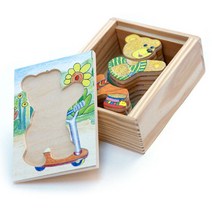 IACY 수조작영역 교구 어린이집 조각 퍼즐 유아 게임 원목 학습 블럭 나무, 1개, 1개