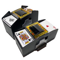 카드 자동 셔플러 섞기 셔플 보드 게임 홀덤 포커 블랙잭 섞는 기계 딜러 카지노 머신 스마트, 라지(5-6셔플)+배터리+포커6셔플