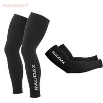 베이스레이어 스키복 보드복 골프 이너레이어 팀 Raudax 레그 워머 블랙 UV Tection 자전거 타는 팔 따뜻하게 MTB 소매