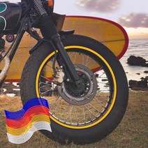 오토바이 자동차 휠스티커 림테이프 휠테이프 10인치 부터 19인치까지, 15인치, 파랑