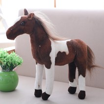 장식 소품용 말인형 진짜같은 조랑말 동물 인형, A, 40cm-cm