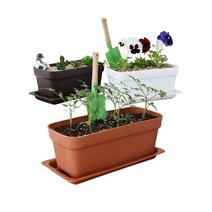 국산 테라스화분 실내정원 만들기 공기정화 집콕 식물 재배 3가지 사이즈 소형 중형 대형, 다크브라운