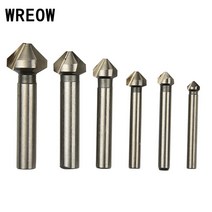 WEROW-금속 가공 밀링 커터 공구 3 날 모따기 원형 손잡이 90 도 베벨 블레이드 목재 드릴 비트 B3, 01 80mm