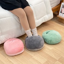 풀템 발난로 풋워머 발열 쿠션 USB 온열기 가정 사무실 캠핑 전기히터, [1+1 겨울나기 특별 이벤트], 러시안 블루 + 소프트 핑크