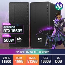 HP 프로데스크 280 G8 MT 11세대 I5-11500 GTX1660Super FreeDOS 게이밍데스크탑, 8G/SSD512G/GTX1660S/DOS