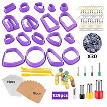 클레이귀걸이 만들기129pcs diy세트 폴리머클레이도구