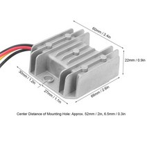 강압기 전압 조정기 모듈 12V ~ 48V 알루미늄 합금 DC/DC 전력 변환기, 한개옵션0