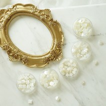[6개]5mm 관통형 자개 팬던트 5종 예쁜 비즈 공예 취미 만들기 부자재 DIY 재료, 클로버