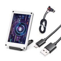 컴퓨터 게이밍 와이드 모니터 3.5 인치 듀얼 US 컴퓨터 모니터 P PU RM HDD DIY 아크릴 IPS 두 번째 화면 W, 02 Set