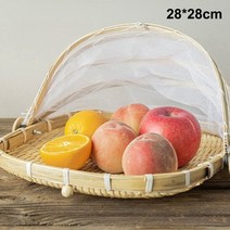 대나무바구니 정리 사각 소쿠리 안티 곤충 방진 과일 야채 트레이 메쉬 건조 쓰레받기 수제 식품 보관 피크닉, 이십 일
