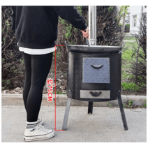 가마솥 화덕 강철판 업소용 캠핑 난로 야외용 받침대, 44cm1m 파이프 액세서리