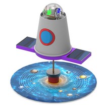 과학키트-자기 부상 회전 인공위성 만들기(LED형)-1인용-자석의 성질