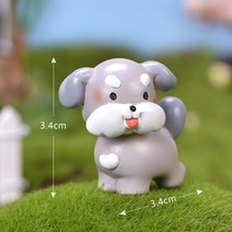 인테리어 피규어 미니어처 kawaii 강아지 수지 개 장식 마이크로 풍경 공예 인형 홈 장식 정원 장식 samoyed husky corgi, 슈나우저