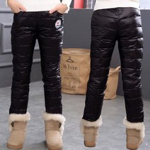 우모바지 여자 남자 등산복 등산 여성 남성 패딩 겨울 따뜻한 방수 오리 다운 레깅스 의류 두꺼운 pantalon fille leggin enfant --SION