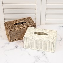 기타 바보사랑[베가]엔틱 라탄 티슈케이스 2color, 아이보리