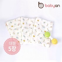 베이비앙 국내산 무형광 천기저귀&커버&밴드 (오후5시이전 주문건 다음날도착), 07_플레이베이비 사각 천기저귀 대형 5장