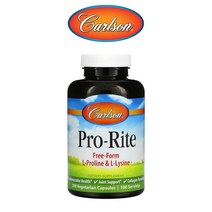 칼슨랩 Pro Rite L프롤린 엘라이신 프리폼 아미노산 200 베지캡슐