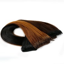 스킬땋기 붙임머리 18인치 200가닥 한팩 / 인모붙임머리 슬림땋기 땋기 머리 미용재료 헤어피스 가발피스 인모피스 전문가용 옴브레 솜브레 발레아쥬 브릿지 붙임머리학원 실습 재료, #C1(특수컬러), 1개