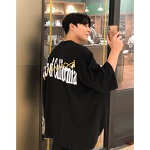(스나이퍼샵)캘리포니아 레터링 오버핏 반팔티