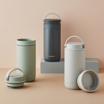 락앤락 2in1 두가지기능 메트로 투웨이 텀블러 355ml, 오프화이트