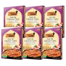 키친오브인디아 치킨 커리용 페이스트, 100g, 6개입
