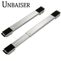 UNBAISER-김치 냉장고 바퀴달린 받침대 이동식 드럼 세탁기 건조기 거치대, 화이트한쌍+보조레버 + 일층