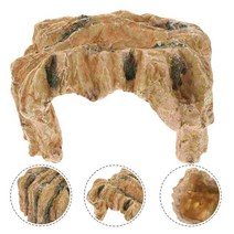 육지거북 사육장 아크릴 파충류 도마뱀 거북이 동굴 쉼터 용기 플랫폼 은신처수제 서식지 Basking 숨기기 등산 장식 사다리 거미 은둔자, [01] Coffee