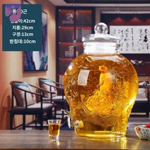 효소병 발효 매실청 꼭지 용기 담금주통 항아리, 15kg 유리병 + 플라스틱 수전
