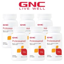 (6팩 기획) 지엔씨 GNC 폴리코사놀 Policosanol 10mg 카디오베스큘러 서포트 60타블렛