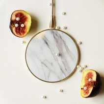 MARBLE PAD 인테리어 무선충전기 GAZEON for HOME, 화이트