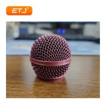 마이크 볼 메쉬 그릴 Beta58 SM 58 액세서리 10 개 헤드 교체 전기 도금 골드 실버, bt58 퍼플