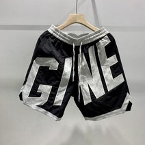 케주얼바지 개성 트렌드 대문자 인쇄 꽃이 짧다 캐쥬얼 와이드 루즈핏 운동 오부바지 패치워크 하프 팬츠 4998126389