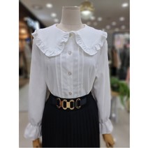 포커스 W몰 4CUS(포커스) FW2J7BL03175 하프 핀턱 블라우스