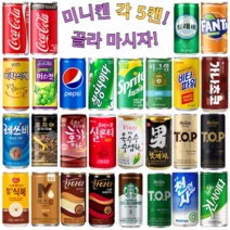 음료수 캔음료 각5캔 골라담기 /탄산음료/과채/과즙/착즙/업소용/소캔/미니캔/콜라, 선택7. 트레비 플레인 190ml 5캔