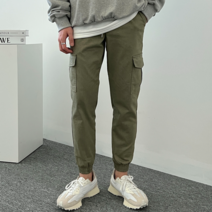 이브컴퍼니 남녀공용 빅사이즈 스판 밴딩 코튼 면 카고 조거팬츠 S-2XL 7컬러 (1669)